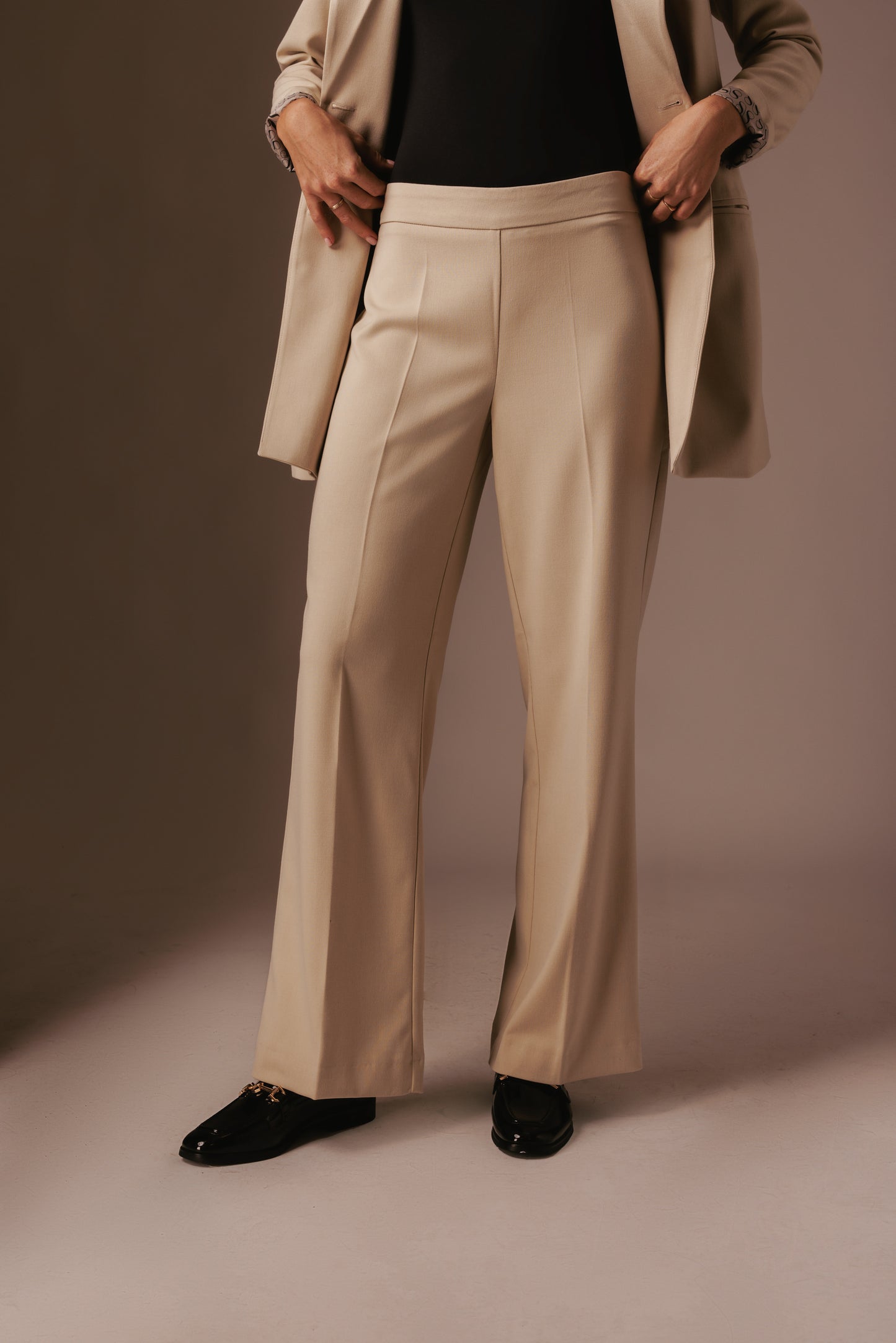 Nora Flared Pantalon - Beige