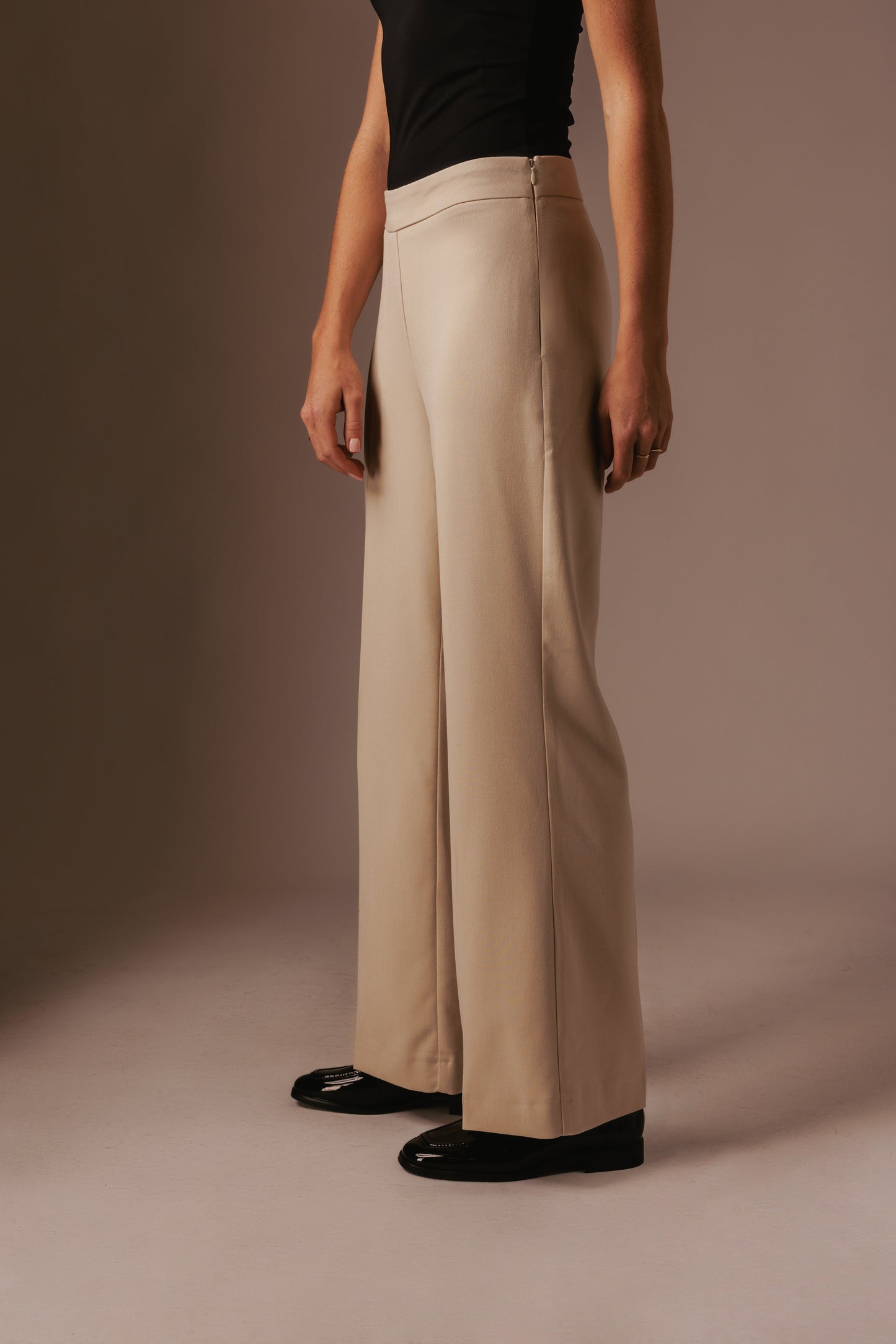Nora Flared Pantalon - Beige