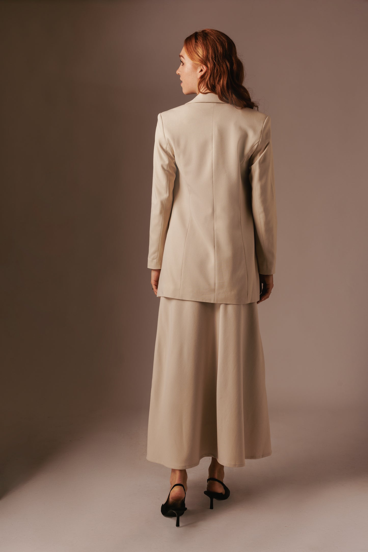 Nora Maxi Rok - Beige met voering