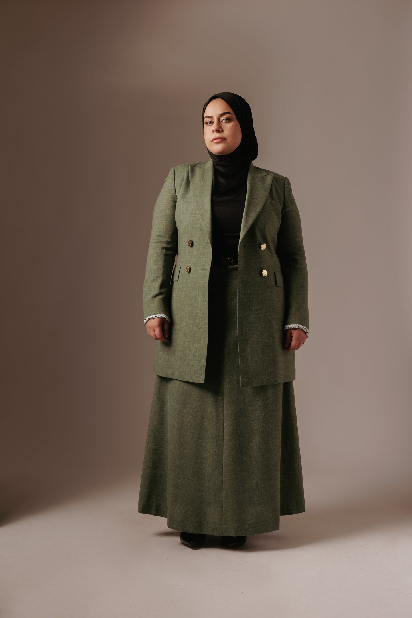 Hannah Maxi Rok - Mosgroen met voering