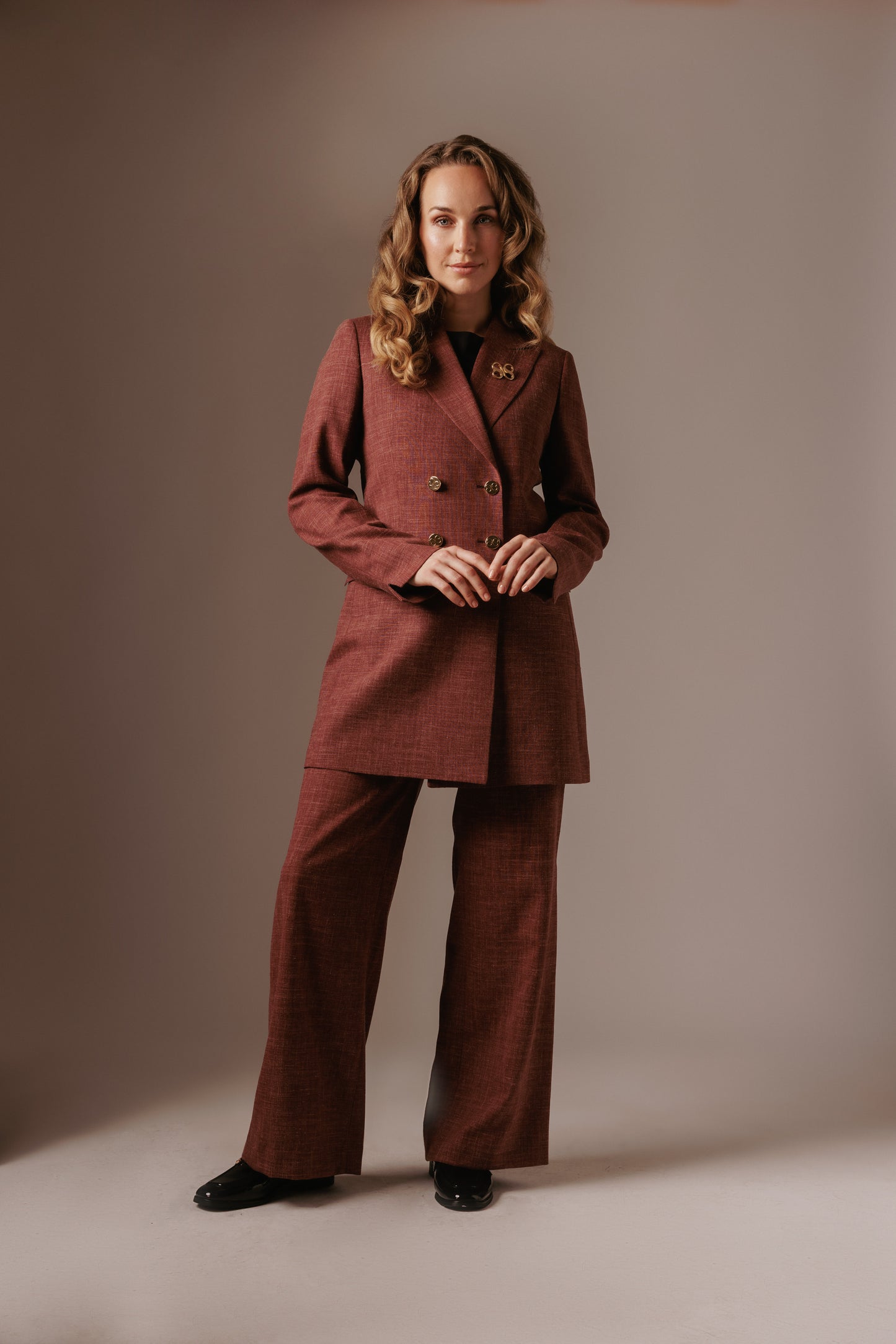 Amira Flared Trousers - Old Red