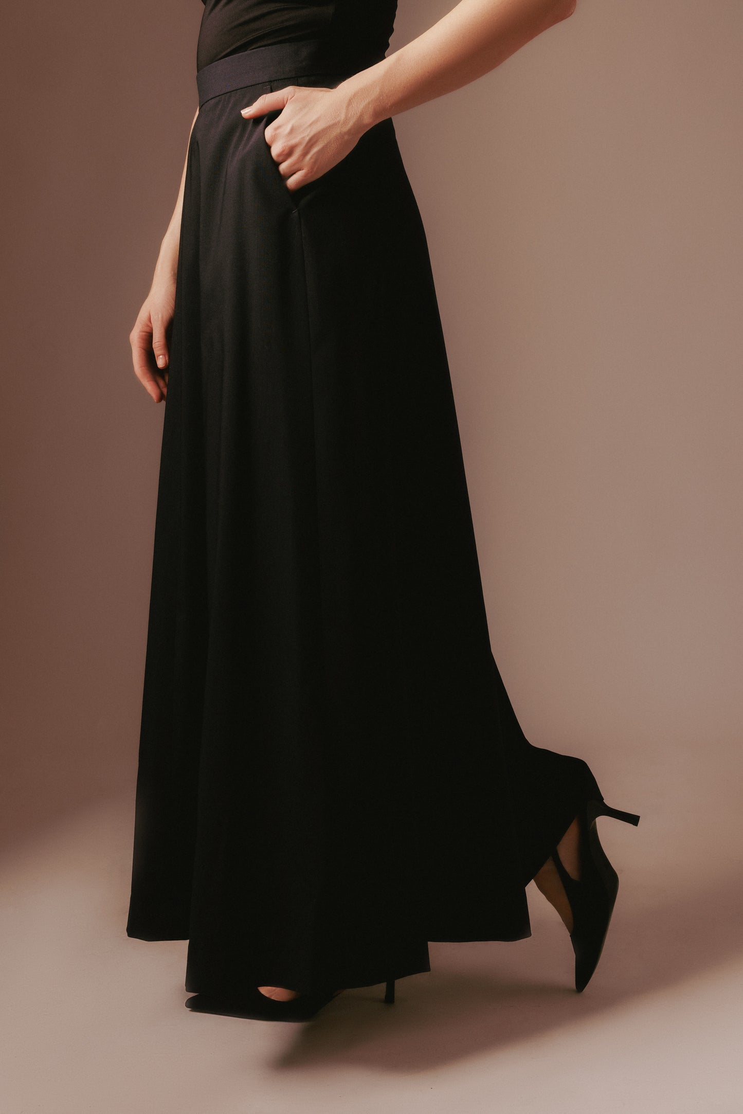 Laila Maxi Rok - Marineblauw met voering