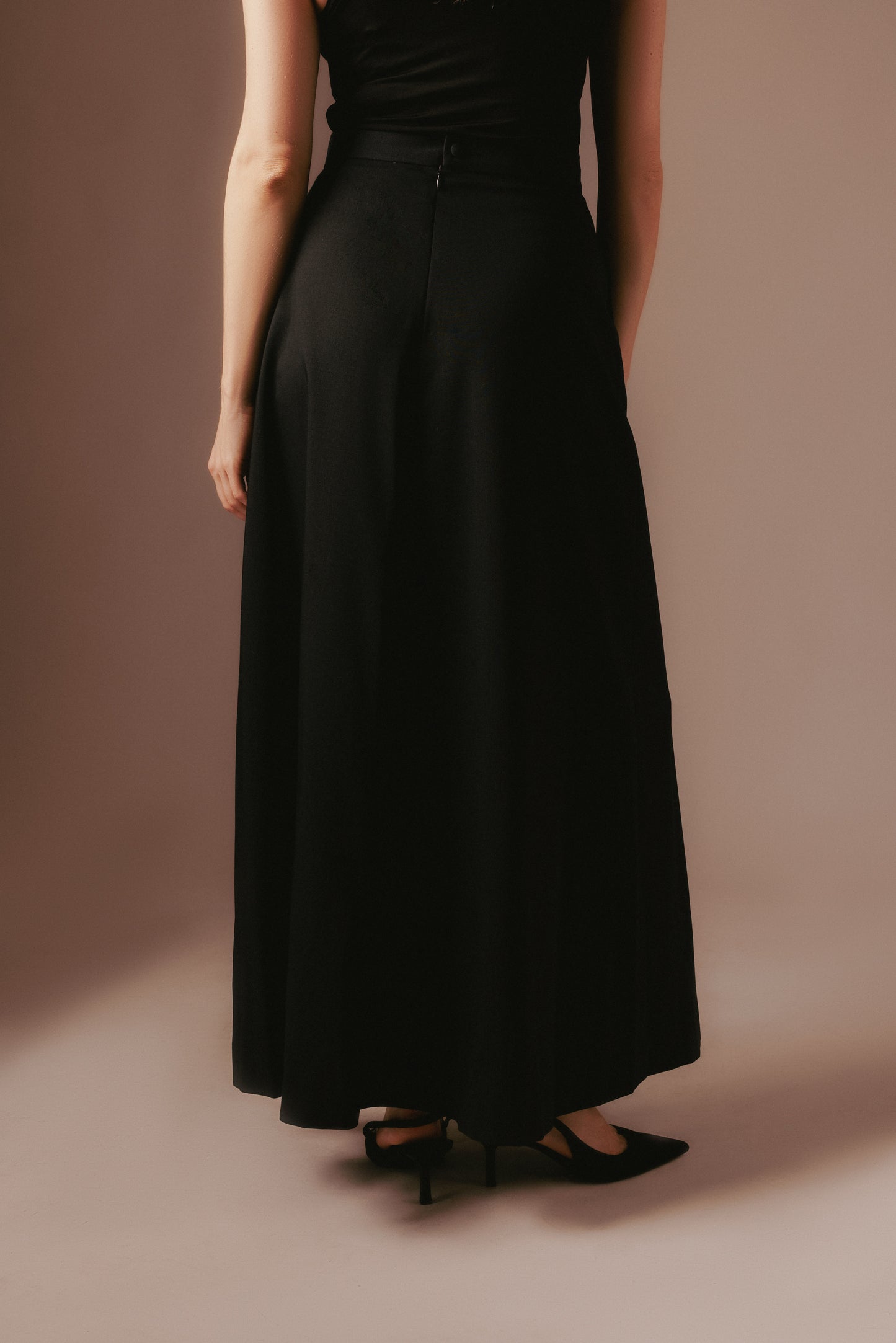 Laila Maxi Rok - Marineblauw met voering