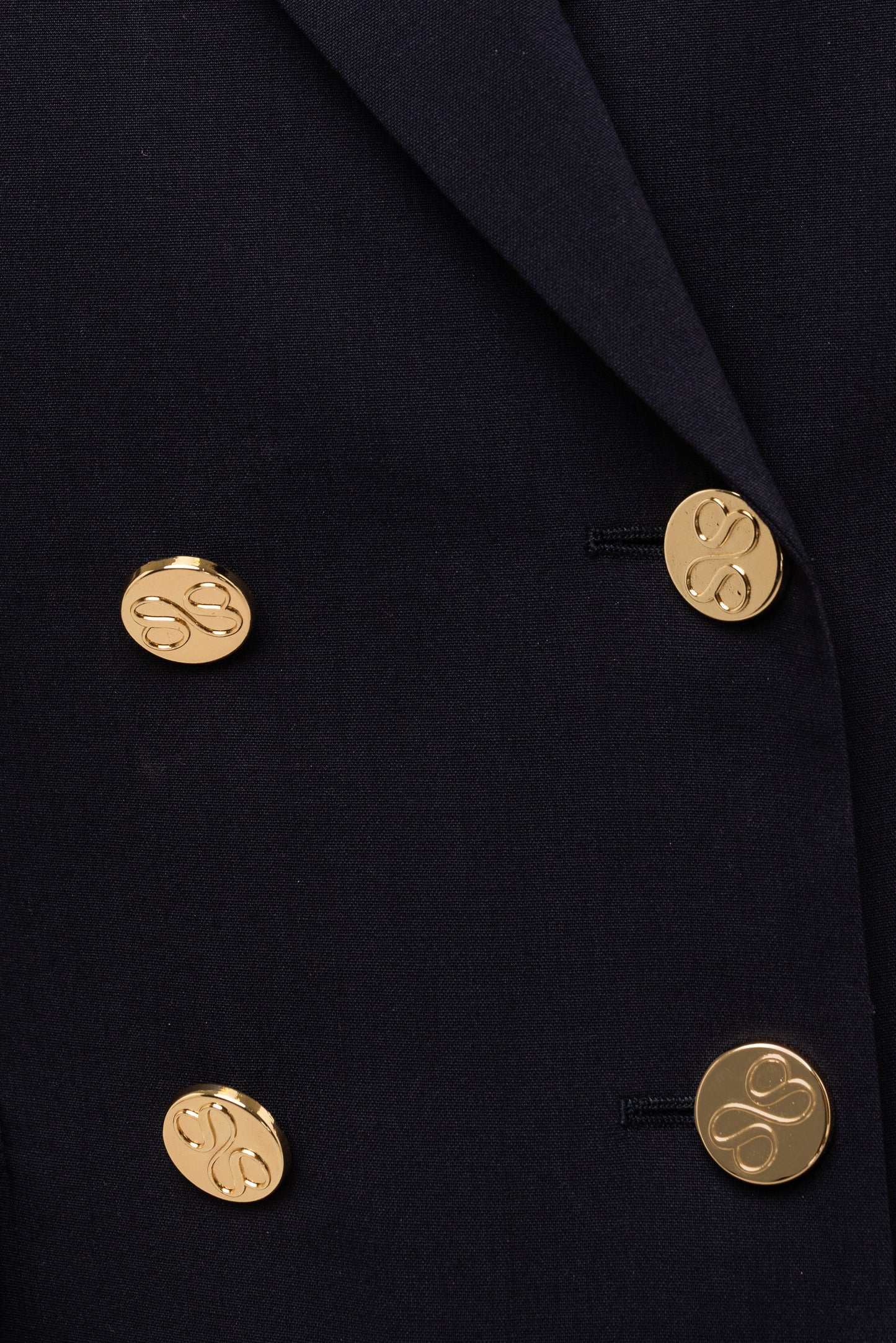 Laila Blazer Lang - Marineblauw met gouden details