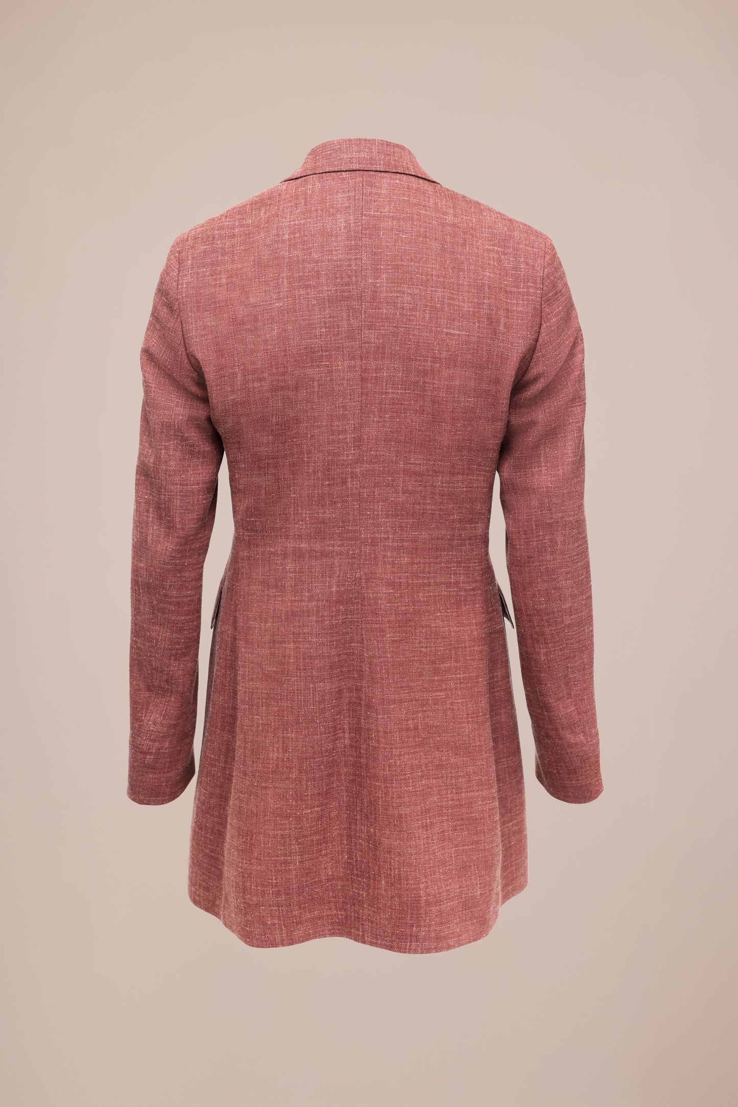 Amira Blazer Lang - Oudrood met gouden details