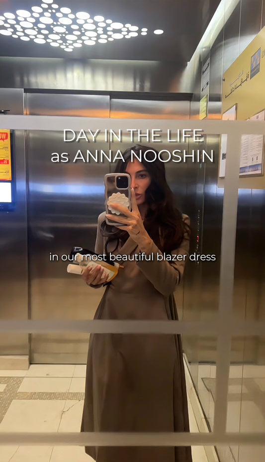Anna Nooshin in SUITS for her