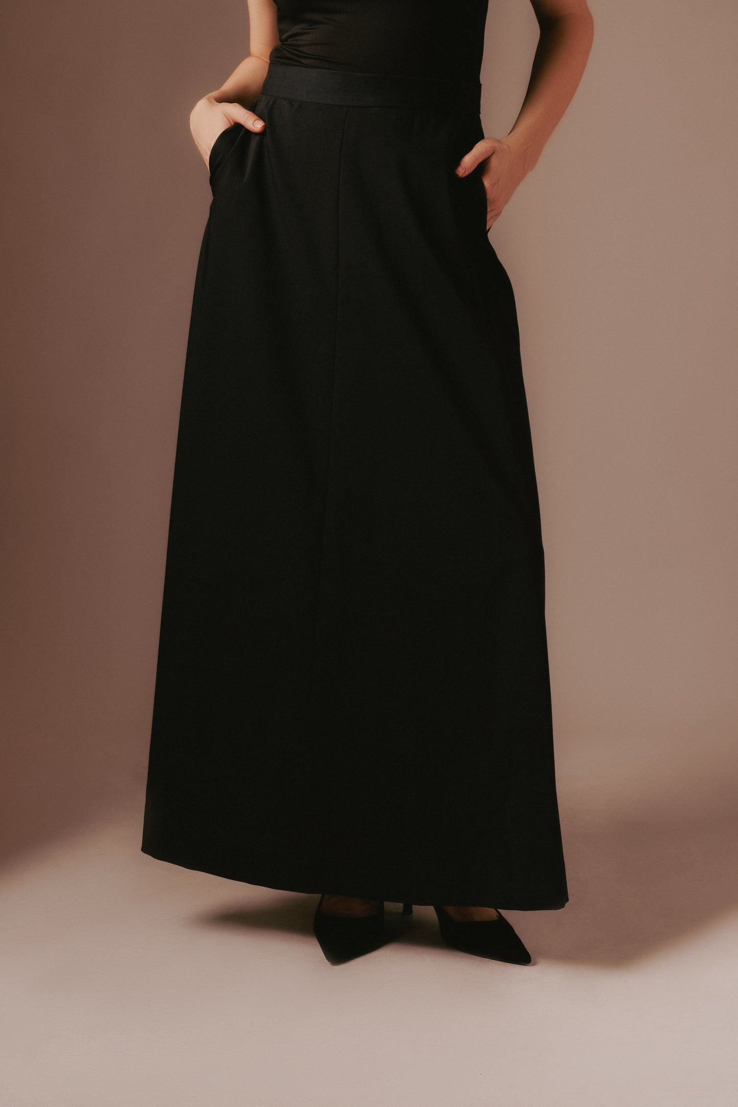 Laila Maxi Rok - Marineblauw met voering
